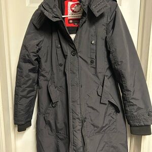 Canada Weather Gear Black Parka Coat